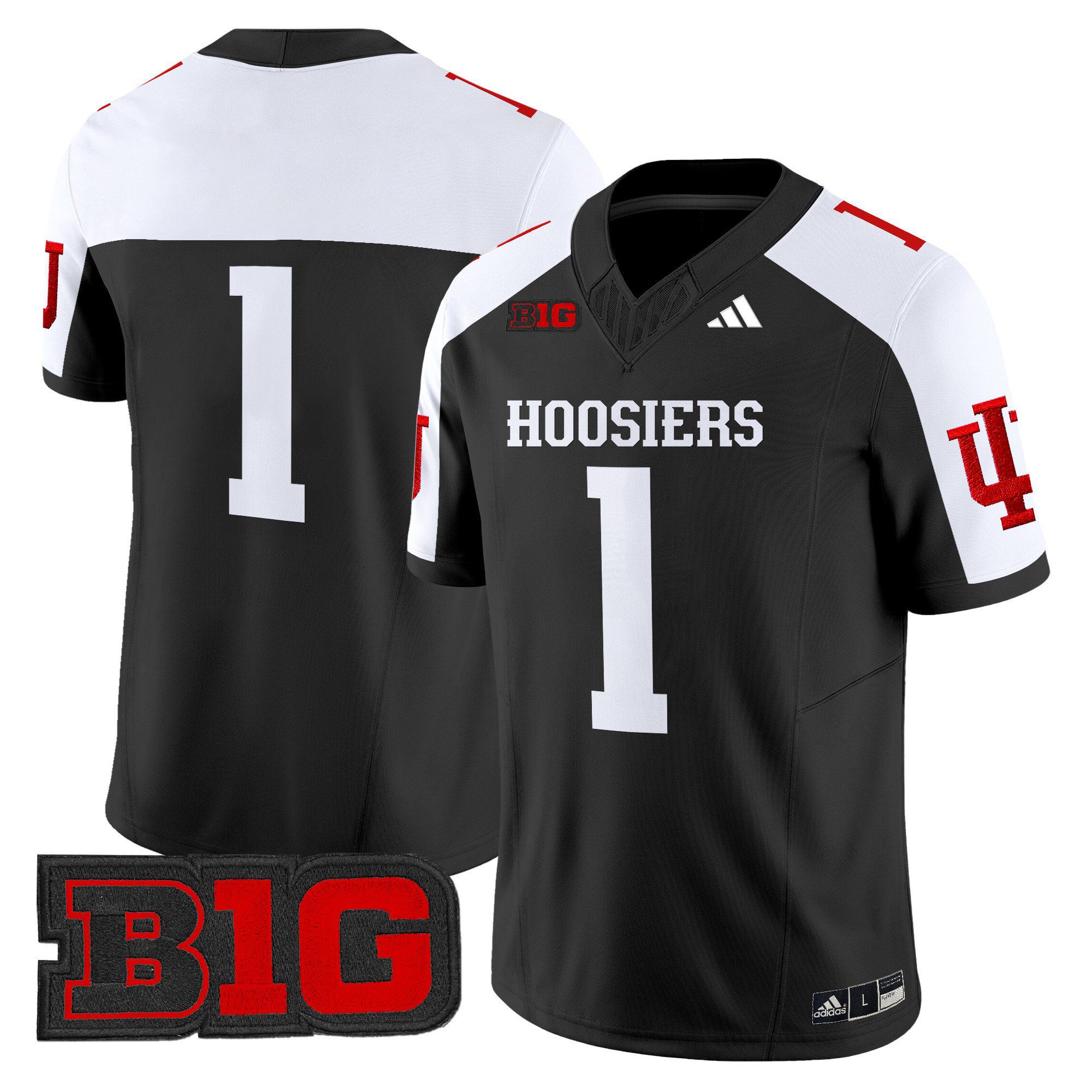 Men Indiana Hoosiers #1 No Name Black 2024 Vapor Limited NCAA Jersey->kansas city chiefs->NFL Jersey